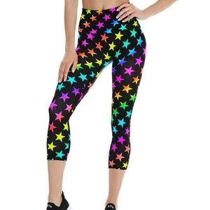 K-Deer Rainbow Stars Leggings and Sports Bra Set Medium
